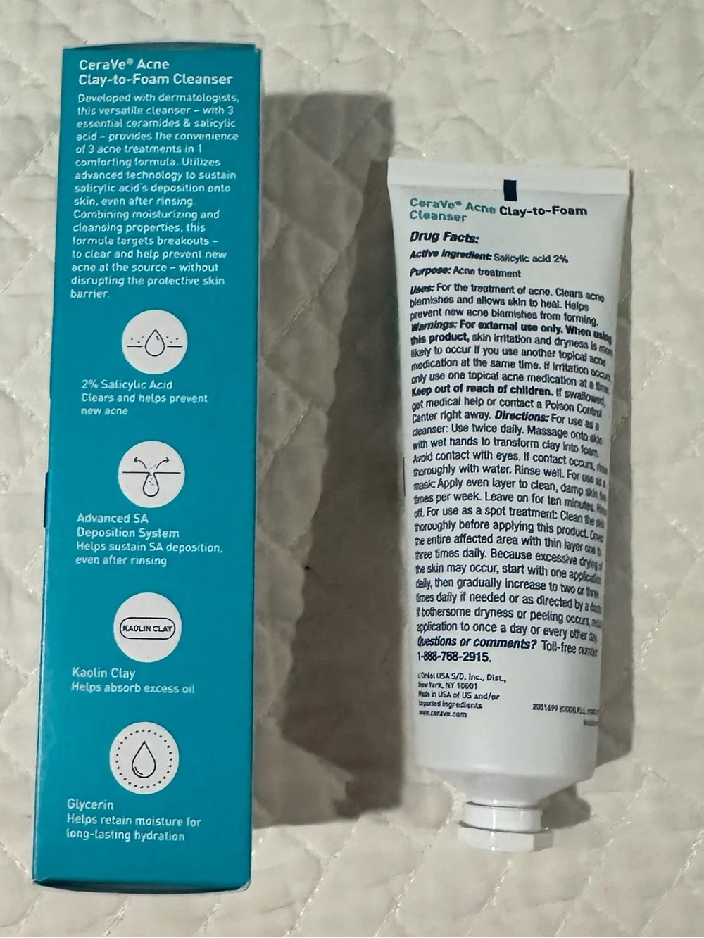 Cera Ve: acne clay-to-foam cleanser